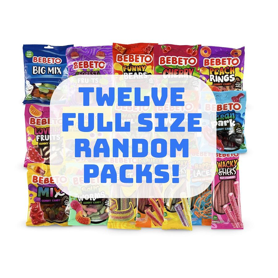 Bebeto Gummy Variety Pack, 12 Unique Packs Included - Specialty Snack by Bebeto