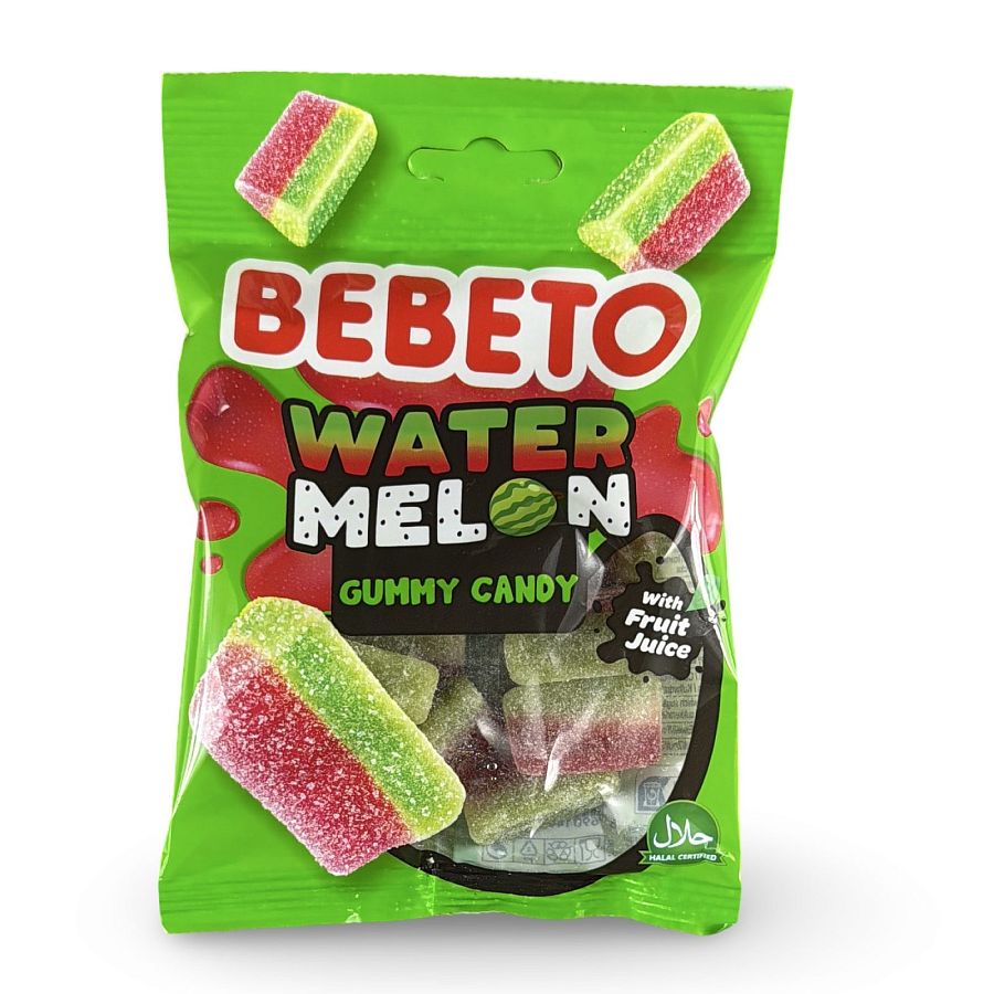 Bebeto Gummy  Watermelon Slices Candy, Halal Certified, 2.8 Oz (Case of 12) - Specialty Snack by Bebeto