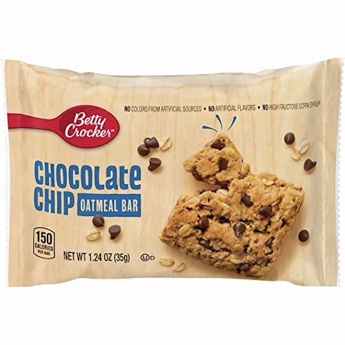 Betty Crocker School Chocolate Chip Oatmeal Bar Value Pack 1.24 Oz | Pack of 24 - Specialty Snack by Betty Crocker