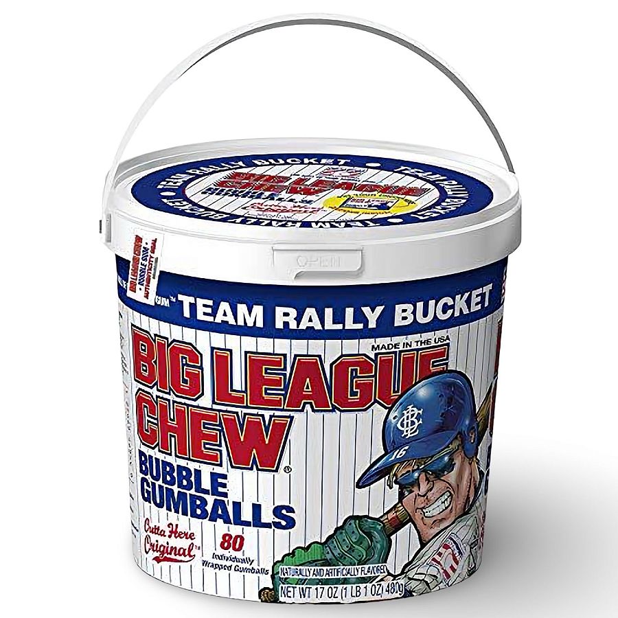 Big League Chew - Original Bubble Gum Flavor + 80pcs Individually Wrapped Gumballs + For Games, Concessions, Picnics & such - Specialty Snack by Ford Gum & Machine Co.