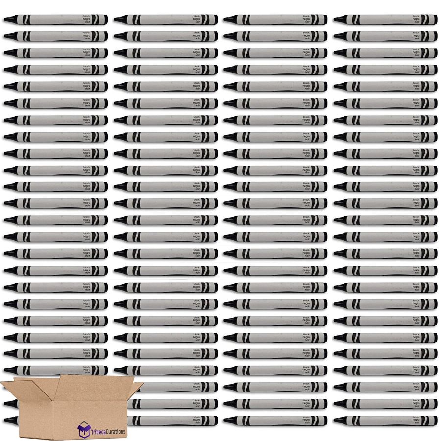 Black Crayon Bulk Value Pack 100 Count - Specialty Snack by Tribeca Curations