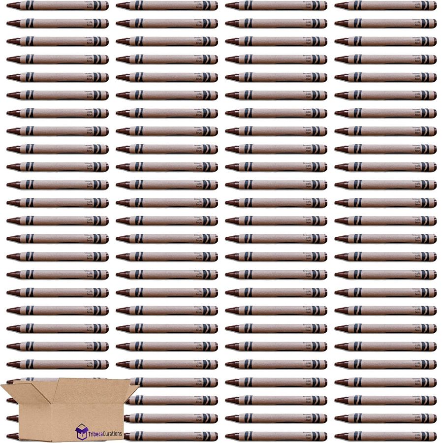 Brown Crayon Bulk Value Pack |  d 100 Count - Specialty Snack by Tribeca Curations