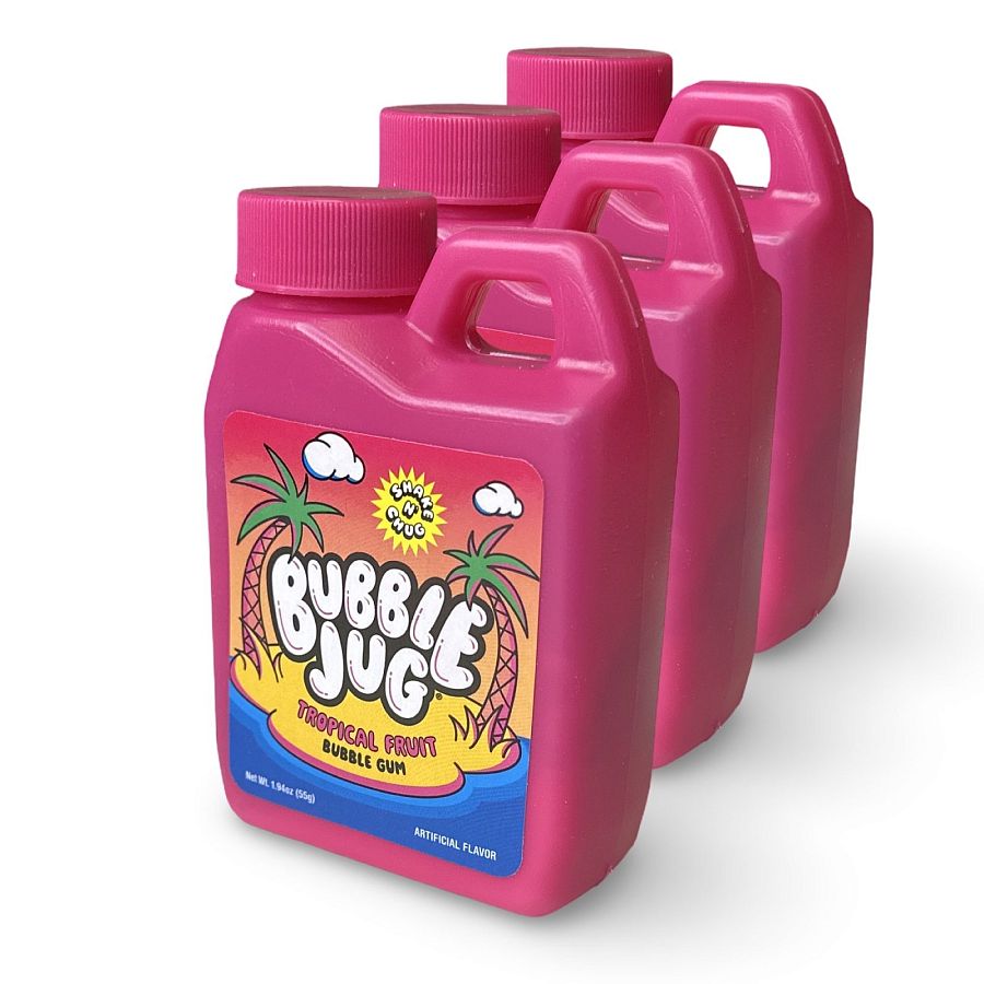 Bubble Jug Nostalgic Bubble Gum Powder Candy, 3 Packs - Specialty Snack by Tribeca Curations