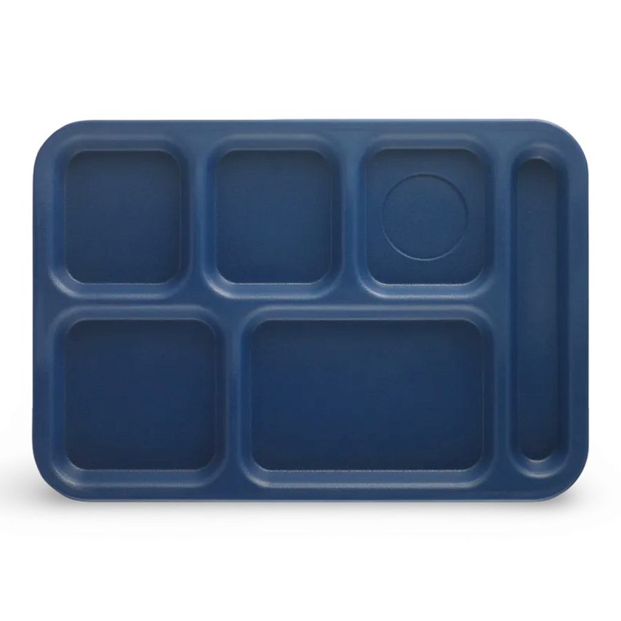 Cambro Cafeteria Trays With Compartments, 10" x 14.5" | Blue - Specialty Snack by Cambro