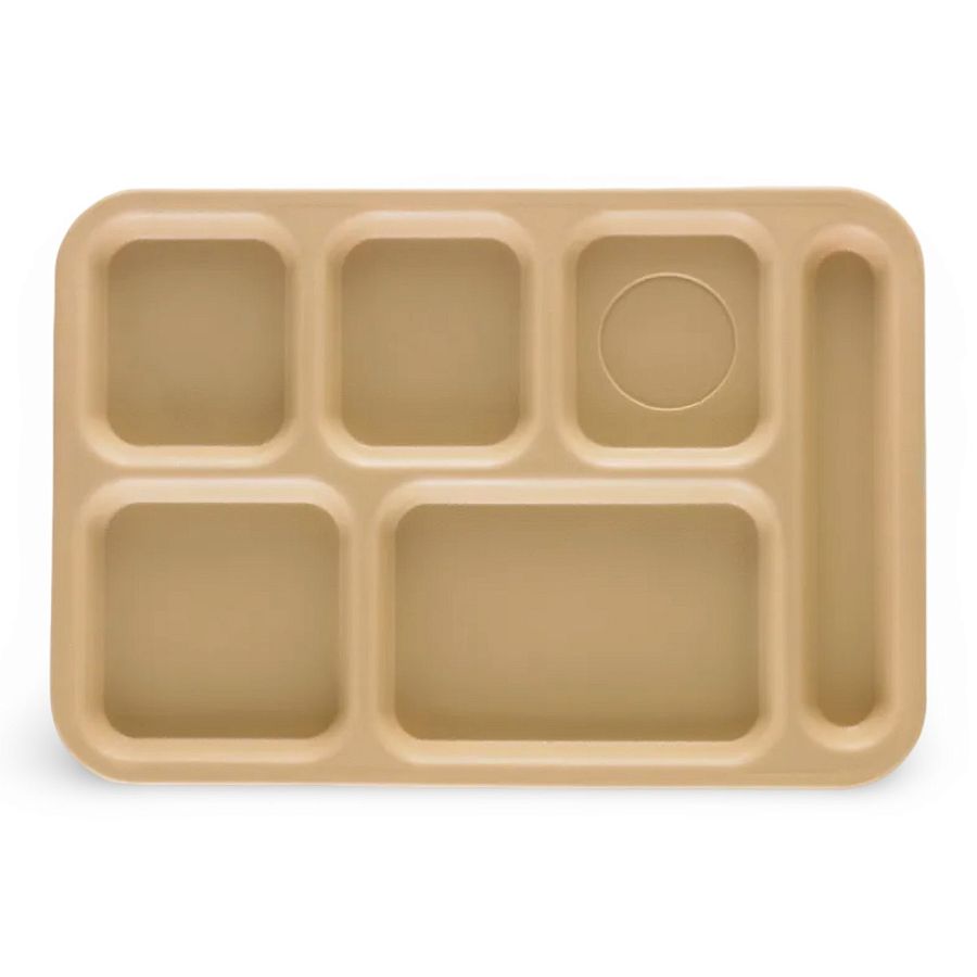 Cambro Cafeteria Trays With Compartments, 10" x 14.5" | Tan - Specialty Snack by Cambro