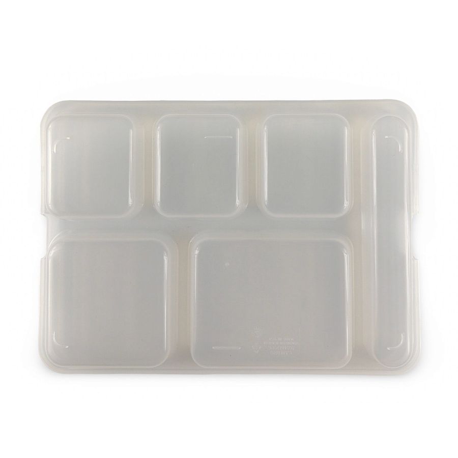 Cambro Incarceration Cafeteria Tray with Compartments, Solitary Confinement Style | Lid - Specialty Snack by Cambro