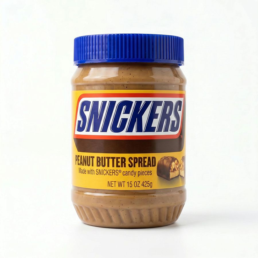 Candy & Cookie Peanut Butter Spread 15 oz Jar, Snickers - Specialty Snack by M&M's