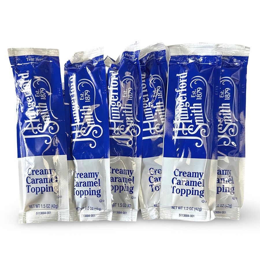 Caramel Icing Topping Packets, 1.5 oz, Great for Snack Cakes and Big Backs, 6 Packets - Specialty Snack by Tribeca Curations