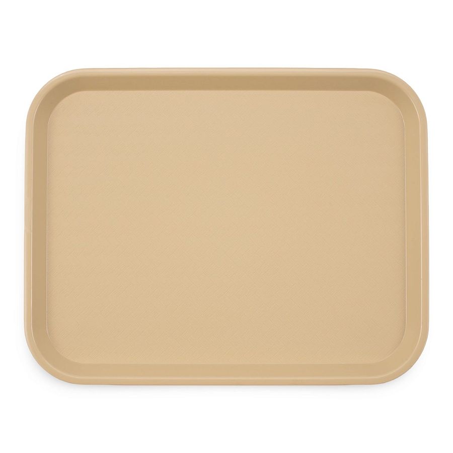 Carlisle School Cafeteria Tray 18 x 14 Inch Non-Compartment Durable Tray | Beige - Specialty Snack by Carlisle