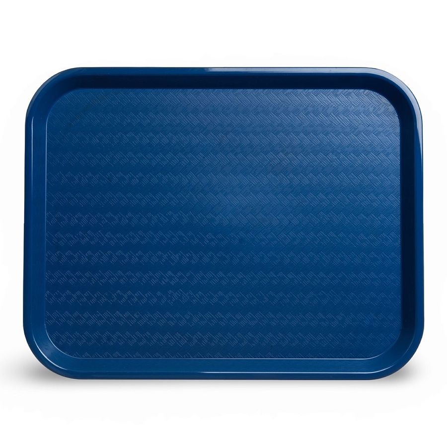 Carlisle School Cafeteria Tray 18 x 14 Inch Non-Compartment Durable Tray | Blue - Specialty Snack by Carlisle