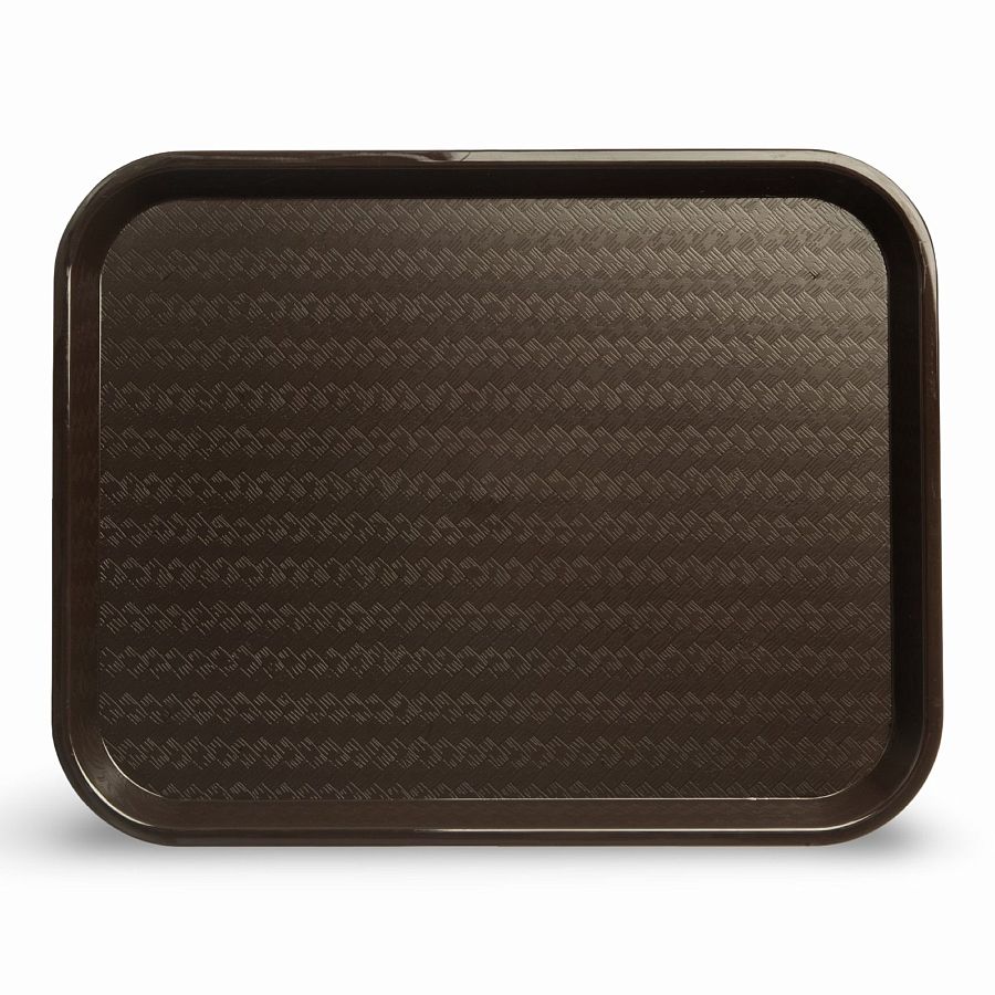 Carlisle School Cafeteria Tray 18 x 14 Inch Non-Compartment Durable Tray | Brown - Specialty Snack by Carlisle