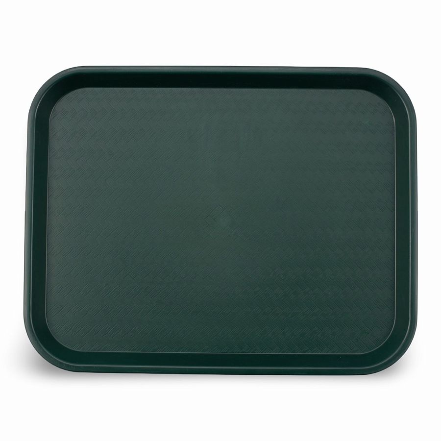 Carlisle School Cafeteria Tray 18 x 14 Inch Non-Compartment Durable Tray | Green - Specialty Snack by Carlisle