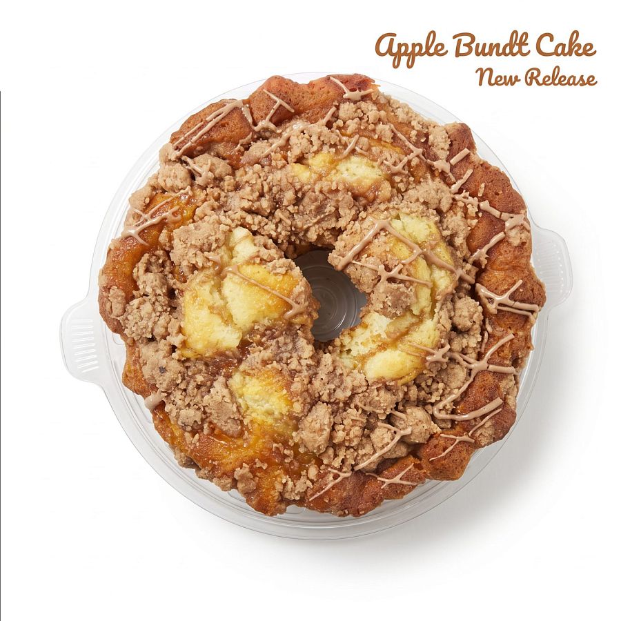 Carlotta's Bakery Apple Bundt Cake, 24 oz, Cinnamon Apple Cake with Brown Sugar Crumb Topping & Caramel Icing, New Release - Specialty Snack by Carlotta's Bakery