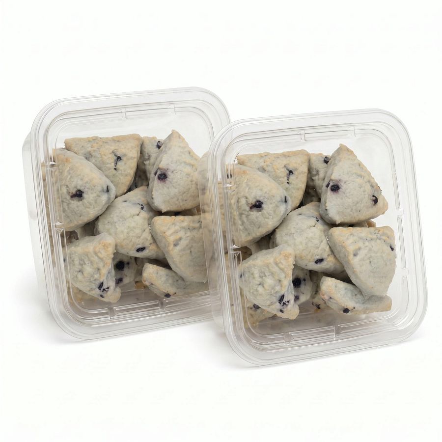 Carlotta's Bakery Perfect Bite Blueberry Scones, 10 oz Containers (Pack of 2) | Bite-Sized Blueberry Scones | Crisp & Buttery Bakery Snack | Ready-to- - Specialty Snack by Carlotta's Bakery