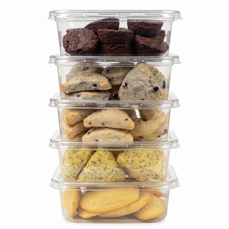 Carlotta's Bakery Perfect Bite Desserts & Bakery Snacks, 2 Pack Containers, Choose Brownies, Scones or Madeleines - Specialty Snack by Carlotta's Bakery
