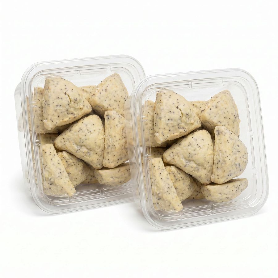 Carlotta's Bakery Perfect Bite Lemon Poppy Seed Scones, 10 oz Containers (Pack of 2) | Crisp & Buttery Bakery Snack | Ready-to-Eat Dessert Snack - Specialty Snack by Carlotta's Bakery