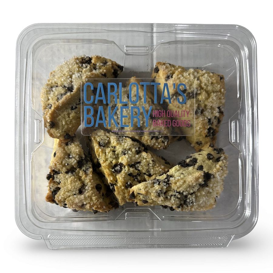 Carlotta's Bakery Authentic Homemade Scones, 10 Oz Pack (Chocolate Chip) - Specialty Snack by Carlotta's Bakery