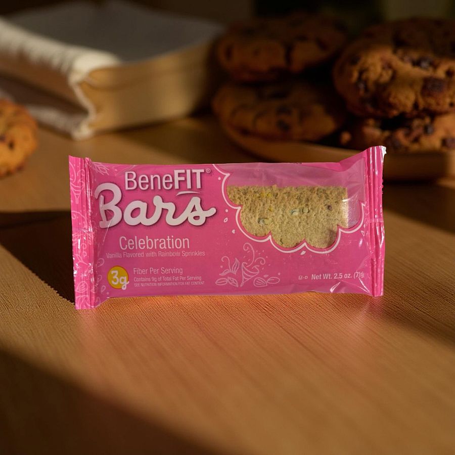 Celebration Birthday Cake BeneFit Bars School Snacks, 2.5 Oz, Pack of 12 - Specialty Snack by Readi-Bake