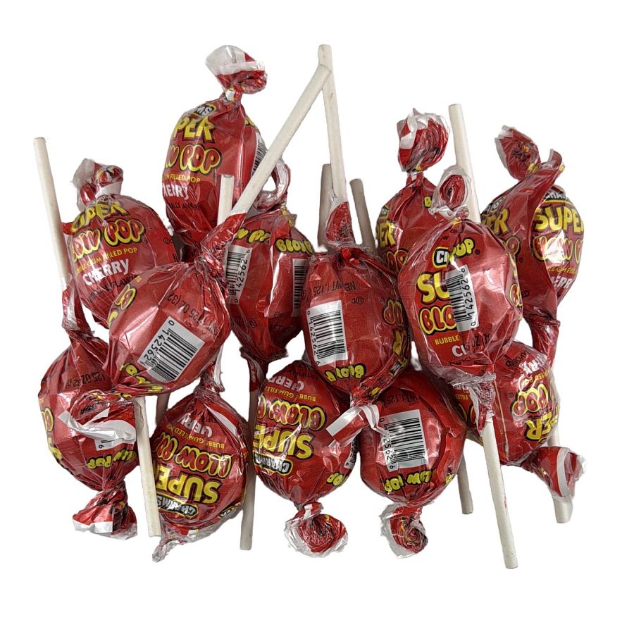 Charms Classic Candy Favorites – Super BlowPops, Approx. 13 Lollipops | Cherry - Specialty Snack by Charms