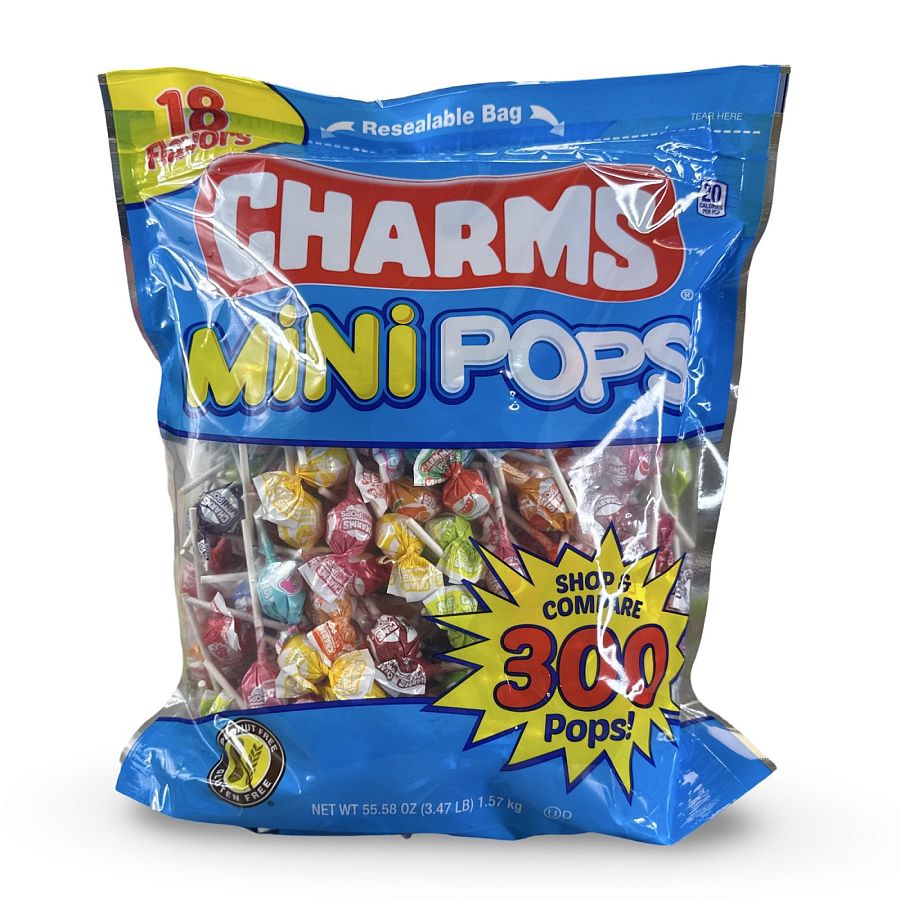 Charms Mini Pops, Classic Candy, 18 Flavors, 300 Lollipops - Specialty Snack by Charms