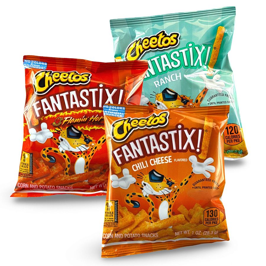 Cheetos Fantastix Crunchy School Snacks Bulk Pack, 16 Count Choose Ranch, Flamin Hot or Chili Cheese or 24 Count Variety - Specialty Snack by Cheetos