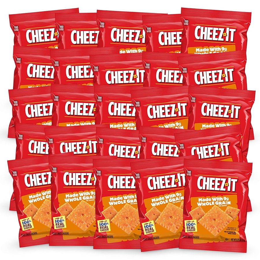 Cheez-It Crackers – School Smart Snacks, Whole Grain, 0.75 oz Packs, 25 Count | Original - Specialty Snack by Kellogg's