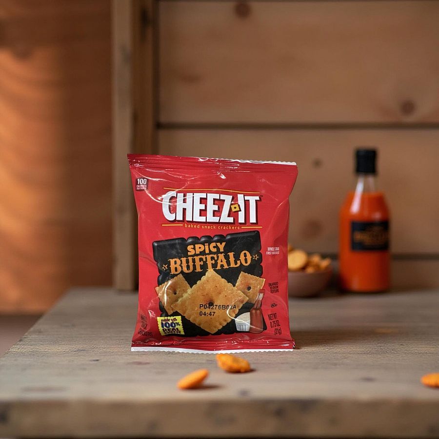 Cheez-It Crackers – School Smart Snacks, Whole Grain, 0.75 oz Packs, 25 Count | Original or Spicy Buffalo - Specialty Snack by Kellogg's