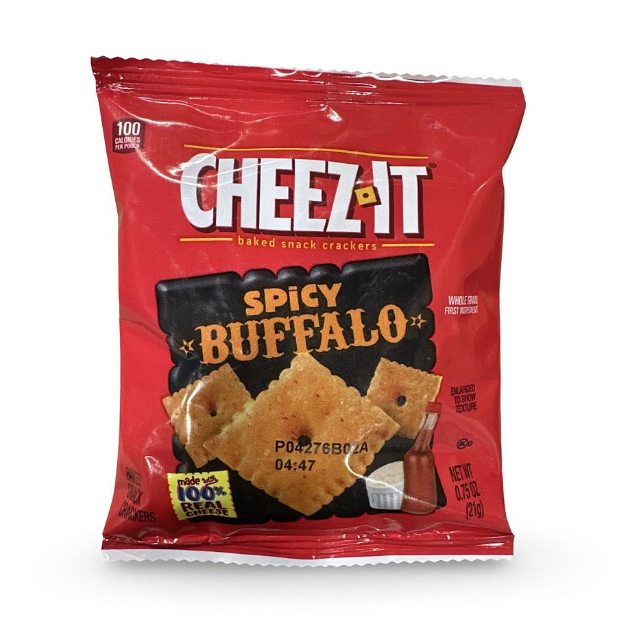 Cheez-It Crackers – School Smart Snacks, Whole Grain, 0.75 oz Packs, 25 Count | Spicy Buffalo - Specialty Snack by Kellogg's