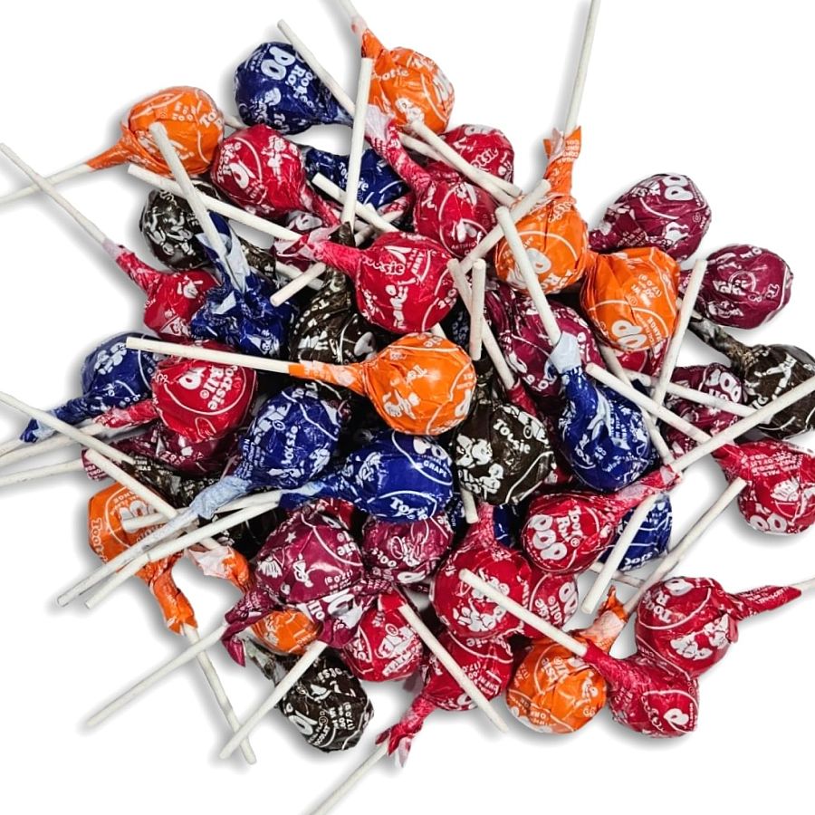 Tootsie Roll Chocolate Candy Filled Lollipops Bulk Value Pack   | Cherry, Chocolate, Grape Orange, Raspberry | 3 Pounds - Specialty Snack by Tootsie Roll