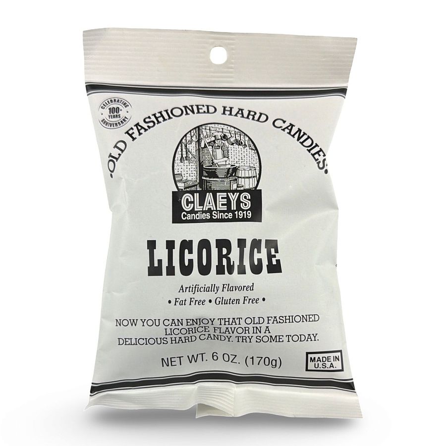 Claeys Old Fashioned Nostalgic Hard Candy – 6 oz Bags, 4 Pack | Licorice - Specialty Snack by Claeys