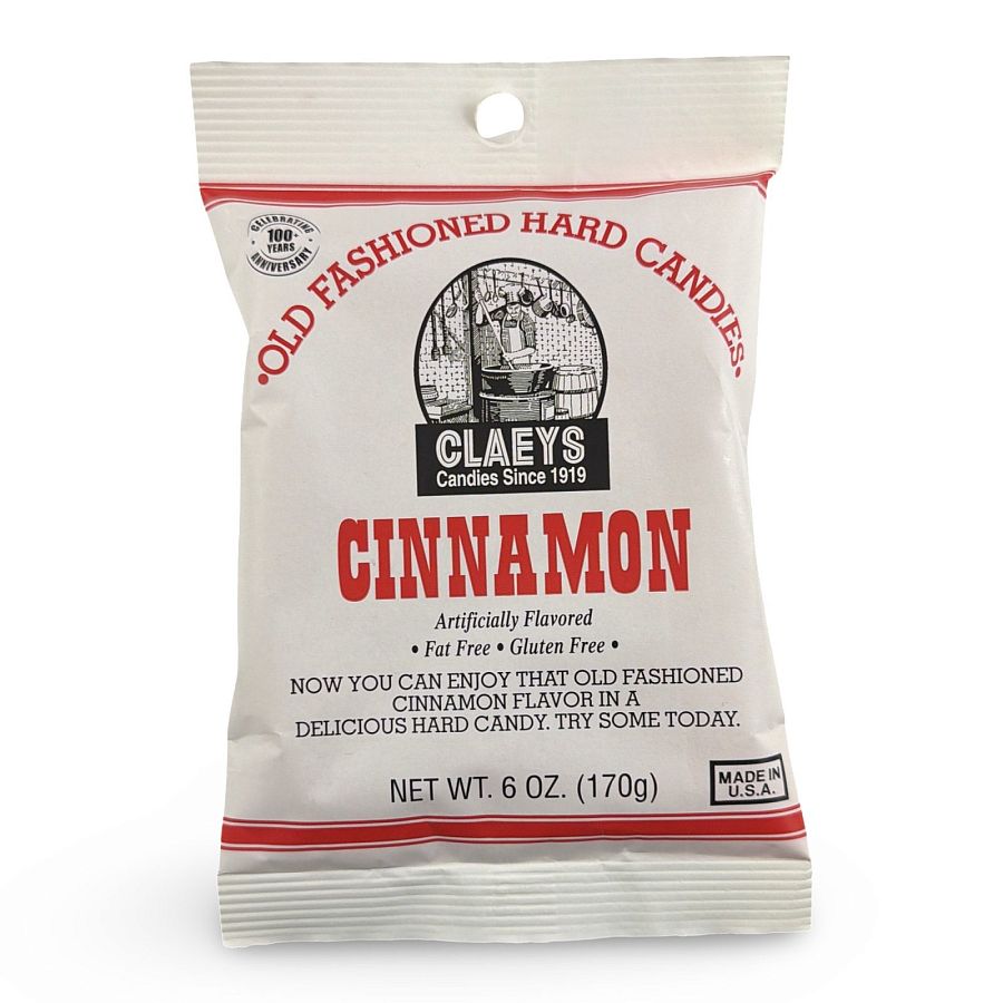 Claeys Old Fashioned Nostalgic Hard Candy – 6 oz Bags, 4 Pack | Cinnamon - Specialty Snack by Claeys