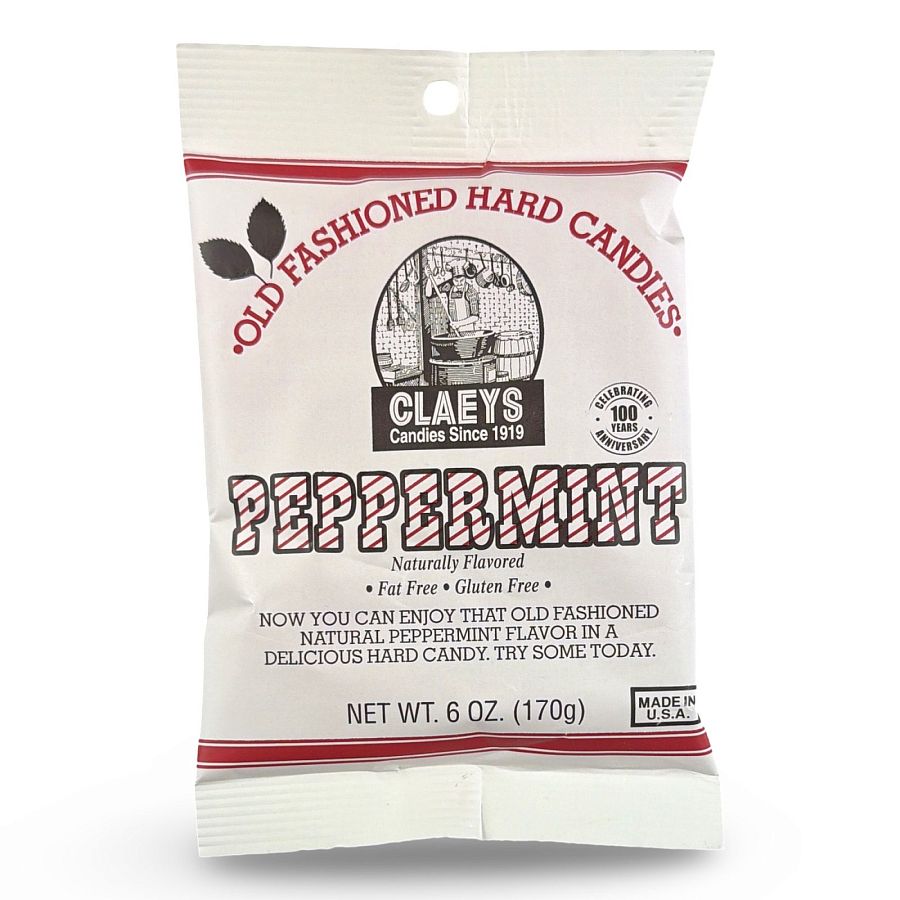 Claeys Old Fashioned Nostalgic Hard Candy – 6 oz Bags, 4 Pack | Peppermint - Specialty Snack by Claeys