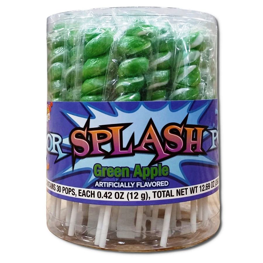 Color Splash Pops | .42 Ounce | Green Apple | 30 Count Tub - Specialty Snack by Color Splash
