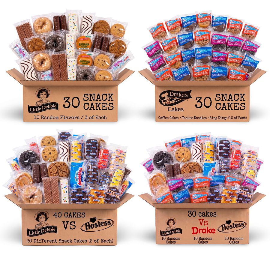 Comfort Care Boxes | Assorted Snack Cakes from Little Debbie, Hostess, Drake's & More | Nostalgic Treat Variety Boxes - Specialty Snack by Little Debbie