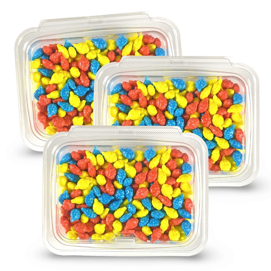 Cotton Candy Bite Size Candies Nuggets: Blue Raspberry, Cherry, & Lemon | 3 Pound - Specialty Snack by Tribeca Curations