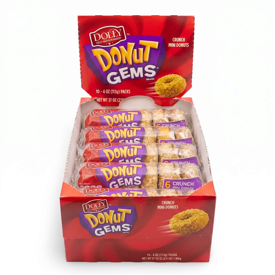 Dolly Madison Bakery Snacks | Donut Gems Crunch - Specialty Snack by Dolly Madison