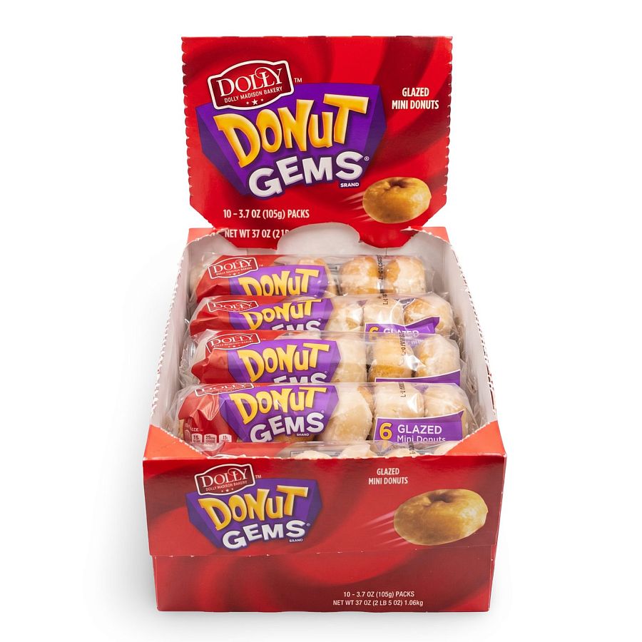 Dolly Madison Bakery Snacks | Donut Gems Glazed - Specialty Snack by Dolly Madison