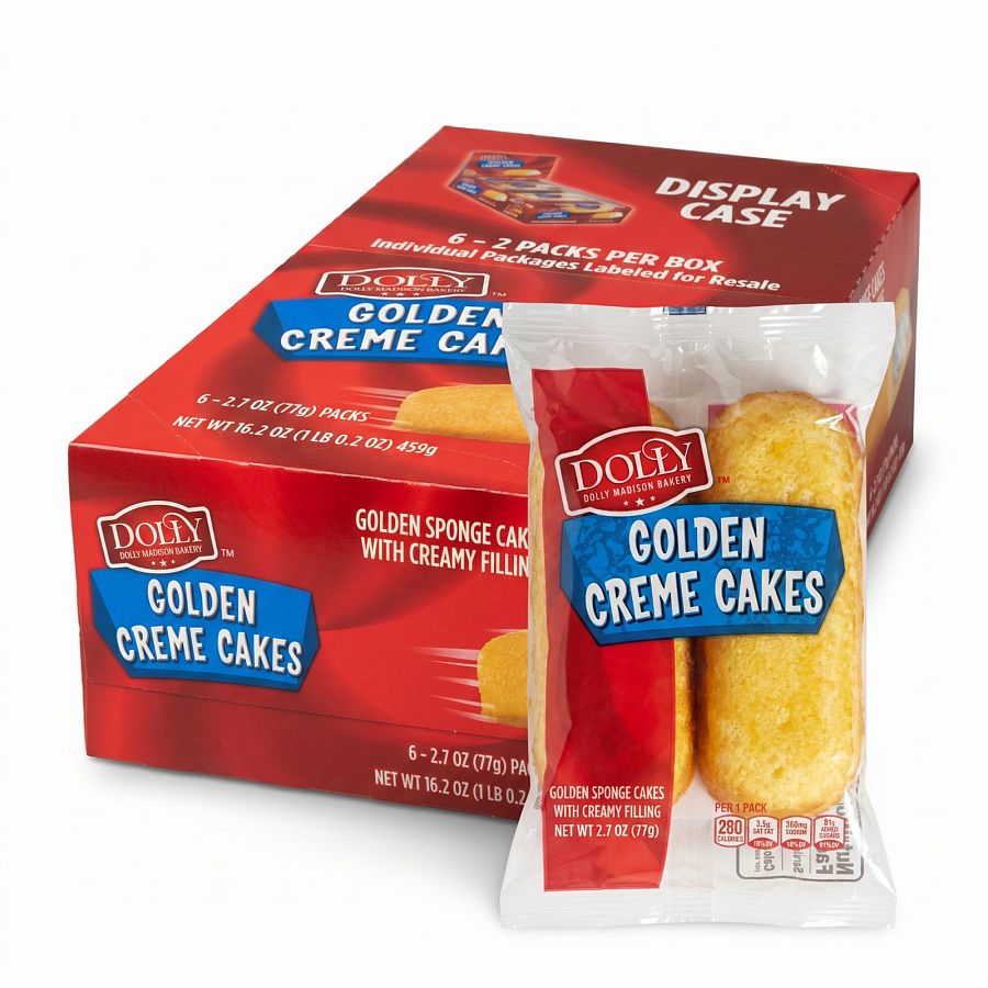 Dolly Madison Bakery Snacks | Golden Creme Cakes - Specialty Snack by Dolly Madison