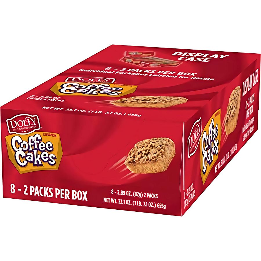 Dolly Madison Coffee Cakes, 2.89 oz Twin Packs, 8 Count Boxes, Pack of 2 (32 Total Coffee Cakes) - Specialty Snack by Dolly Madison