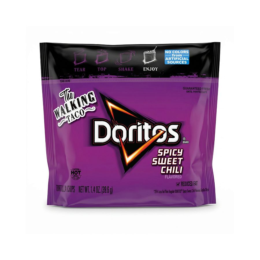 Doritos Top N Go Walking Taco Sweet Chili Tortilla Chips, Full Case, Reduced Fat, 1.4 Oz (44 Packs) - Specialty Snack by Doritos
