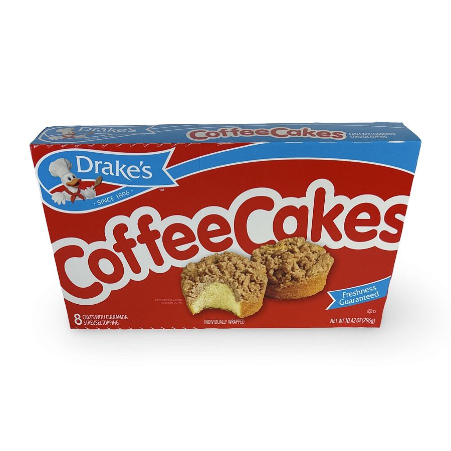 Drake's Snack Cakes Multipack Box, Coffee Cakes, 8 Count Box - Specialty Snack by Drake's
