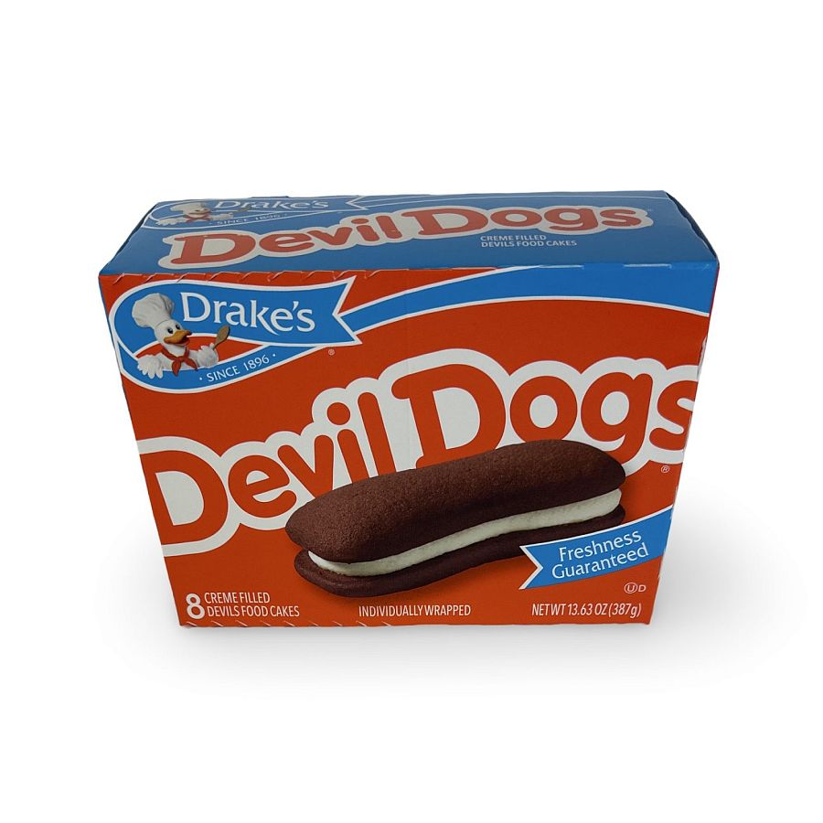 Drake's Cakes Multipack Box, Devil Dogs, 8 Count Box - Specialty Snack by Drake's
