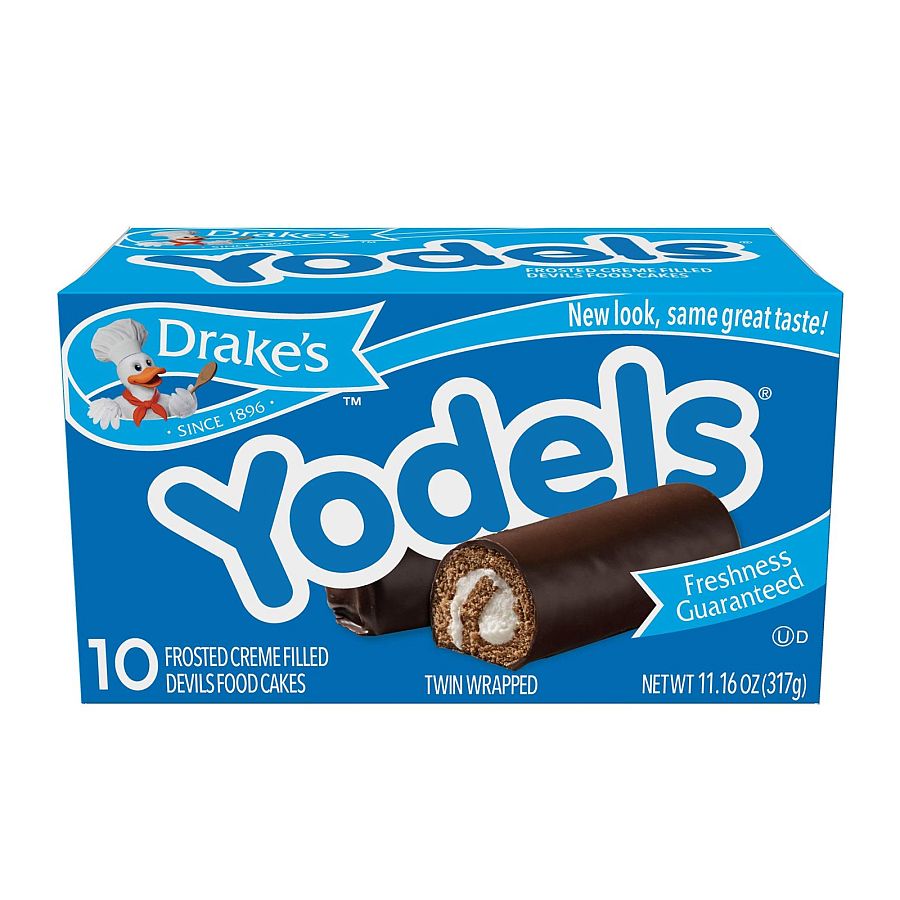 Drake's Cakes Yodels, Chocolate and Vanilla Cream Snack Cakes, 2 Boxes, Total 20 cakes - Specialty Snack by Drake's