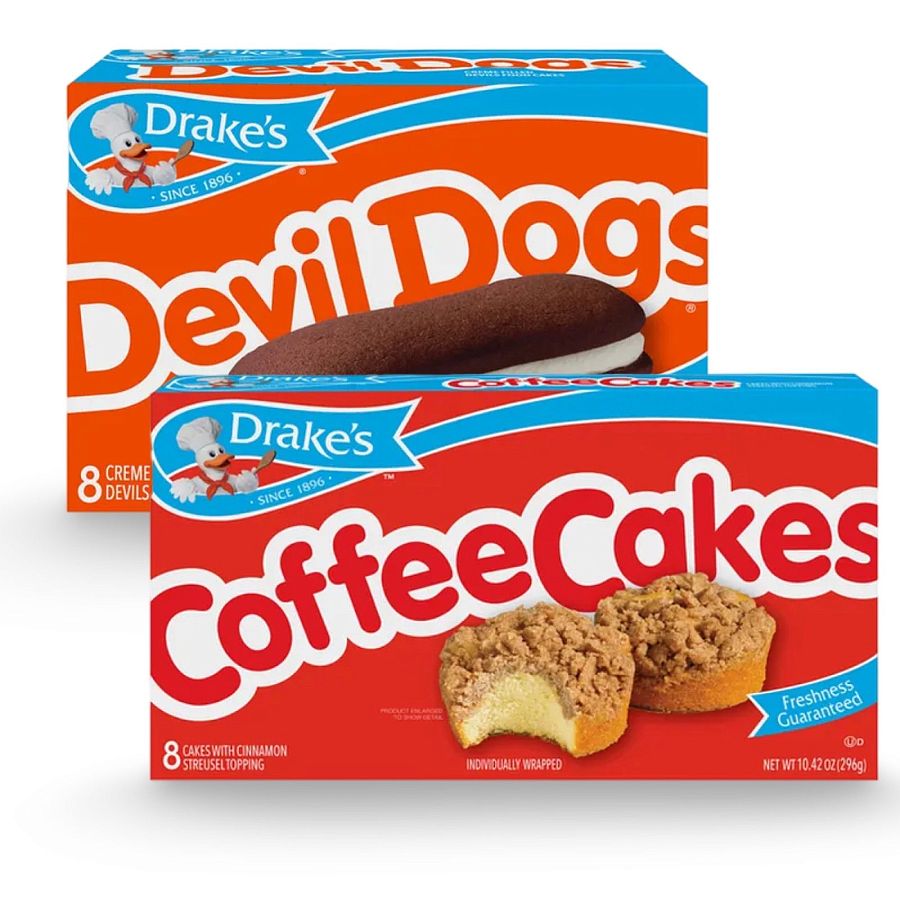 Drake's Devil Dogs and Coffee Cake Combo Pack, 1 Box Each - Specialty Snack by Drake's