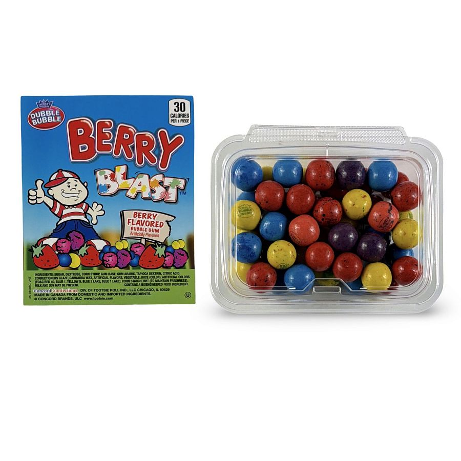 Dubble Bubble  Gumball Tub – Classic & Filled Bubble Gum | Berry Blast - Specialty Snack by Dubble Bubble