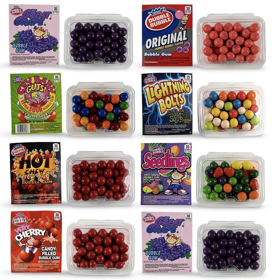 Dubble Bubble Gumball Tub – Classic & Filled Bubble Gum | Birthday Cake - Specialty Snack by Dubble Bubble