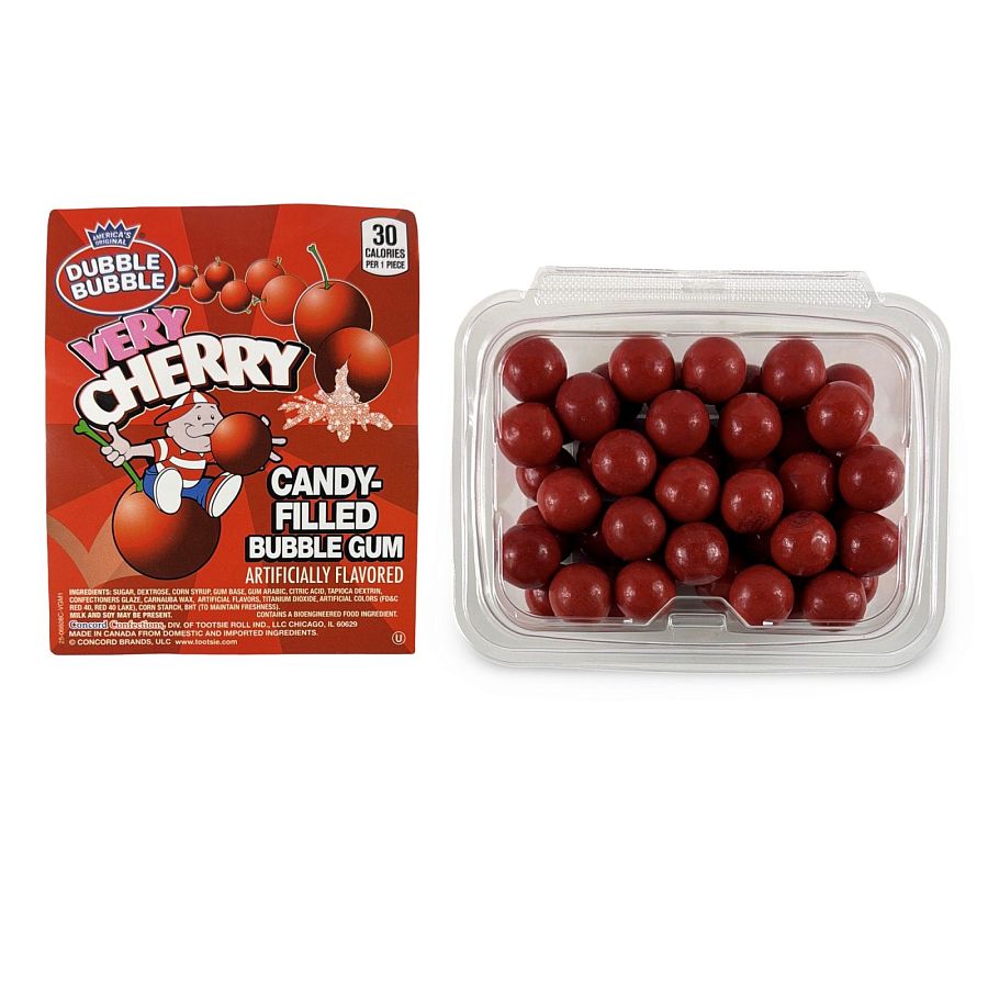 Dubble Bubble Gumball Tub – Classic & Filled Bubble Gum | Very Cherry - Specialty Snack by Dubble Bubble
