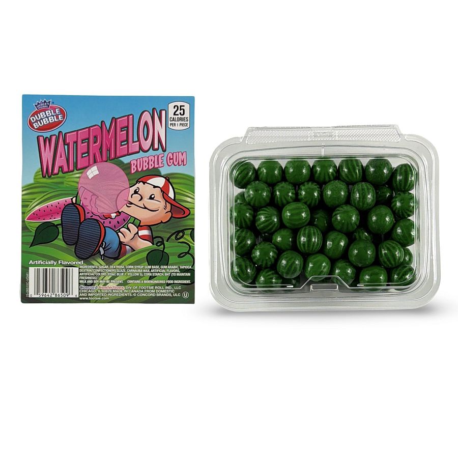 Dubble Bubble Gumball Tub – Classic & Filled Bubble Gum | Watermelon - Specialty Snack by Dubble Bubble