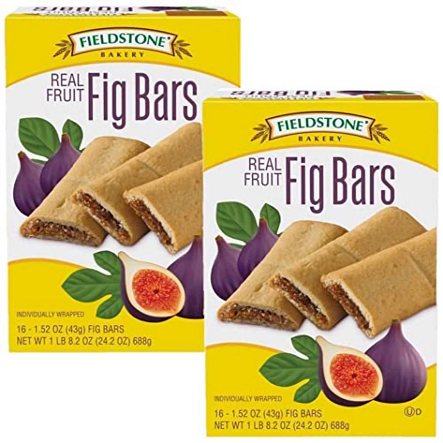 Fig Bars Individually Wrapped, Value Pack   | 1.52 Oz | Box of 16 | Pack of 2 (32 Total Bars) - Specialty Snack by Tribeca Curations
