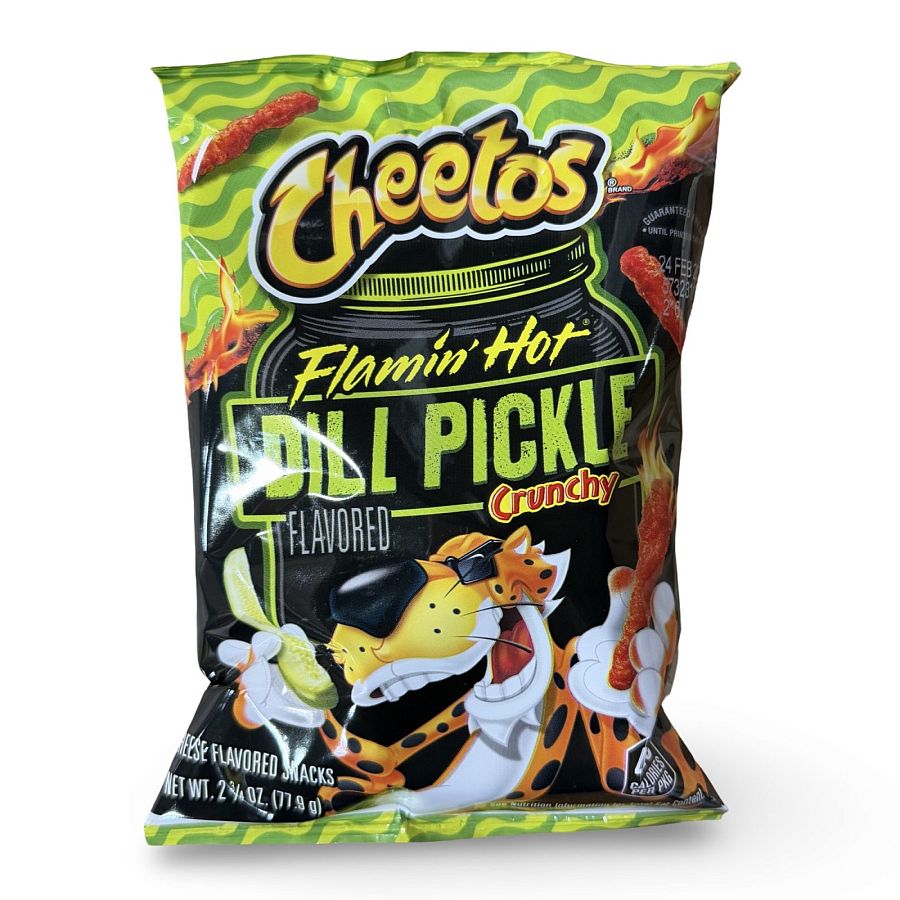 Flamin’ Hot Spicy Dill Pickle Crunchy Cheetos – 2.75 oz Bags, 4 Count - Specialty Snack by Frito-Lay